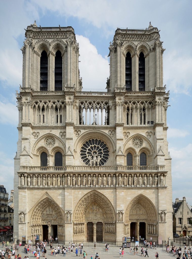 Cathédrale  Notre dame de Paris vu de face